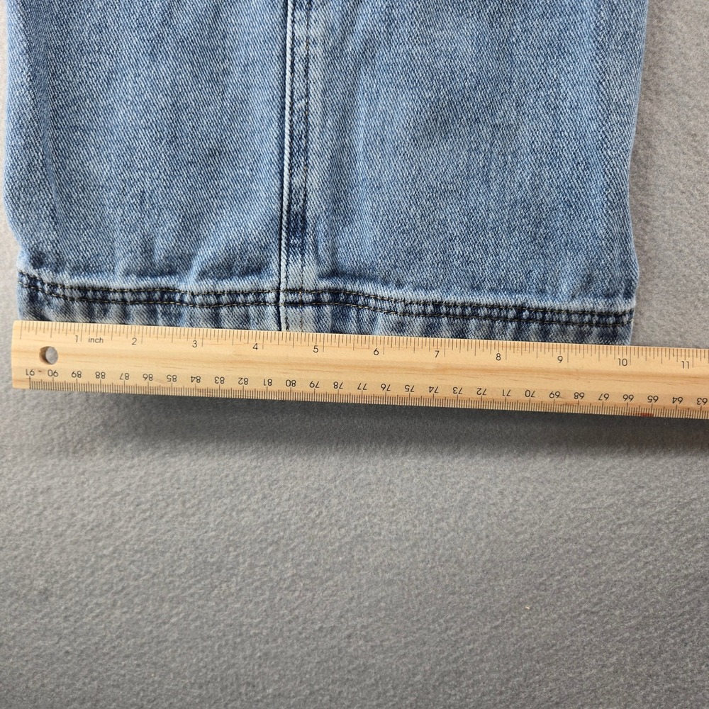 PacSun Puddle Zip Off Low Rise Denim Cargo Pants Medium Wash Jeans Womens Size M - Picture 10 of 13